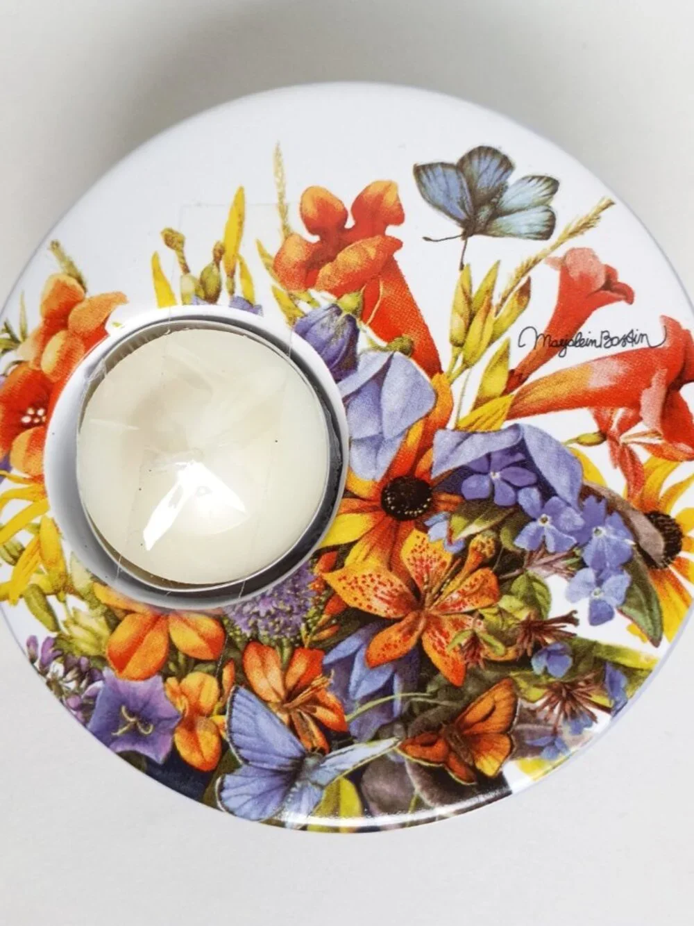 Marjolein Bastin Demdaco Butterfly Flower Every Garden Tealight Candle Holder